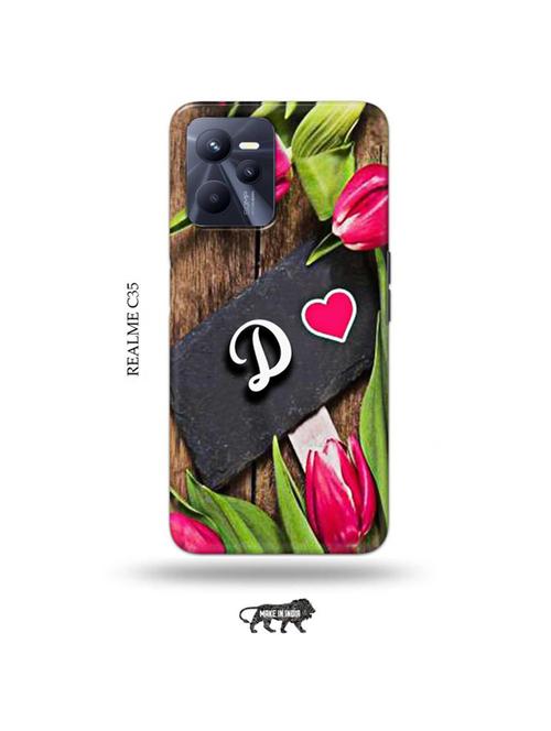 flower letter d back cover compatible with realme c35 - 18994097 - Very Small Image - 1