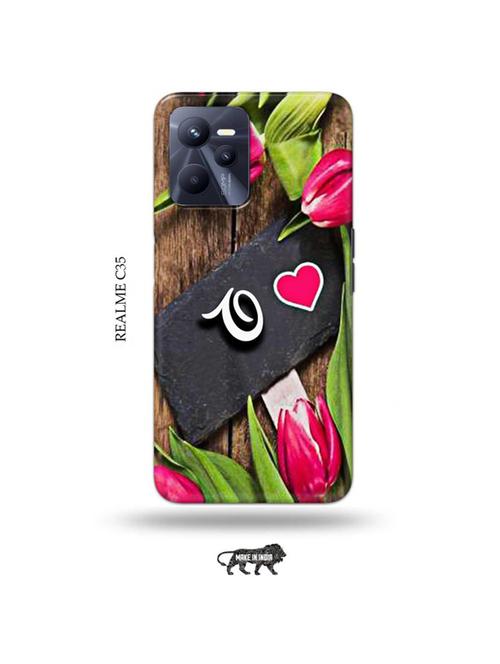 flower letter o back cover compatible with realme c35 - 18994108 - Very Small Image - 1