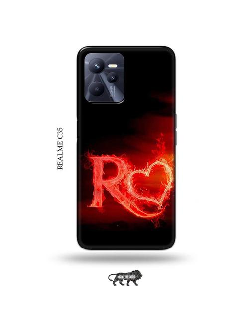 fire heart letter r back cover compatible with realme c35 - 18994139 - Very Small Image - 1