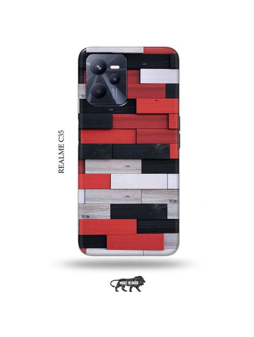 colour wooden bricks back cover compatible with realme c35 - 18994237 - Very Small Image - 1