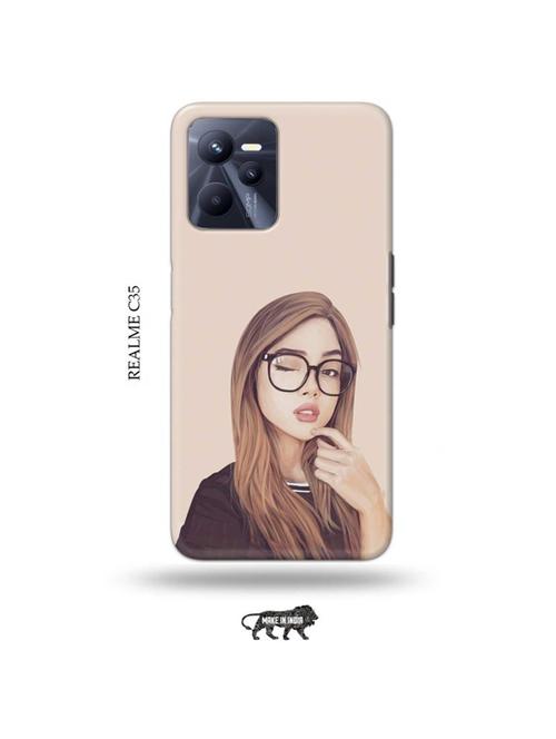 girl illustration back cover compatible with realme c35 - 18994360 - Very Small Image - 1