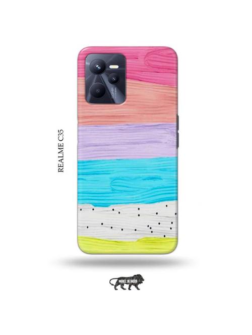 colour wood back cover compatible with realme c35 - 18994412 - Very Small Image - 1