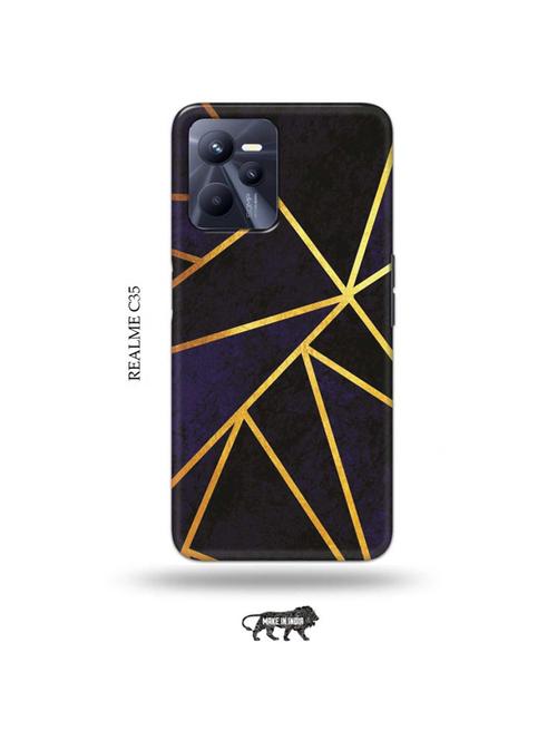vertical gold strips back cover compatible with realme c35 - 18994470 - Very Small Image - 1
