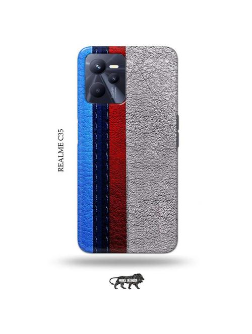 leather strips back cover compatible with realme c35 - 18994475 - Very Small Image - 1