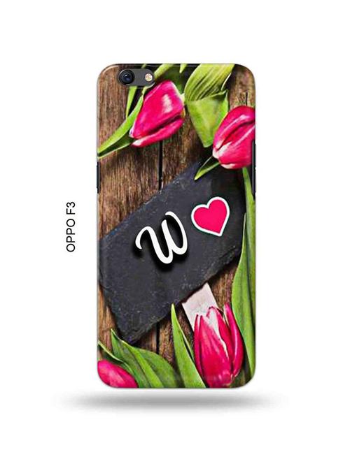 flower letter w back cover compatible with oppo f3 - 18995118 - Very Small Image - 1