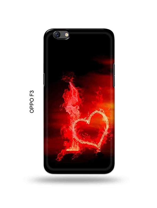 fire heart letter i back cover compatible with oppo f3 - 18995132 - Very Small Image - 1