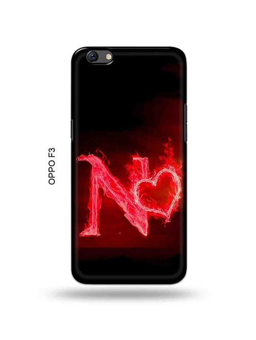 fire heart letter n back cover compatible with oppo f3 - 18995137 - Very Small Image - 1
