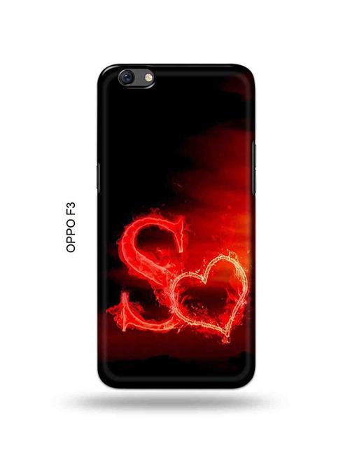 fire heart letter s back cover compatible with oppo f3 - 18995142 - Very Small Image - 1