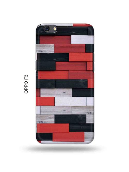 colour wooden bricks back cover compatible with oppo f3 - 18995239 - Very Small Image - 1