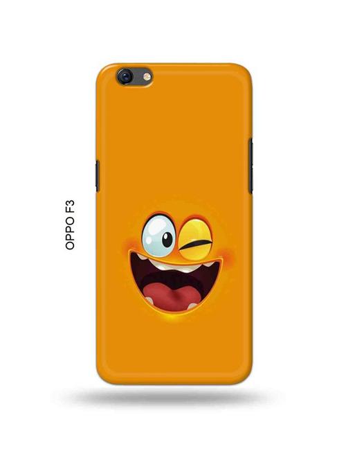 funny face orange back cover compatible with oppo f3 - 18995398 - Very Small Image - 1