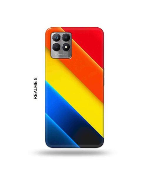 cross strips back cover compatible with realme 8i, realme narzo 50 - 18995736 - Very Small Image - 1