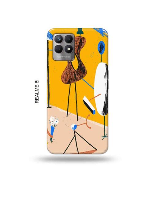 tribal art back cover compatible with realme 8i, realme narzo 50 - 18995752 - Very Small Image - 1