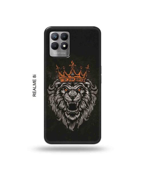 king lion back cover compatible with realme 8i, realme narzo 50 - 18995776 - Very Small Image - 1