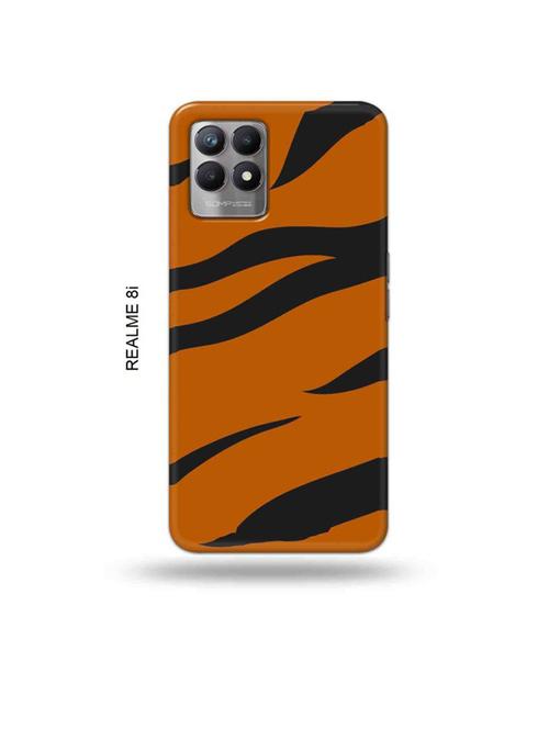 tiger strips back cover compatible with realme 8i, realme narzo 50 - 18995781 - Very Small Image - 1