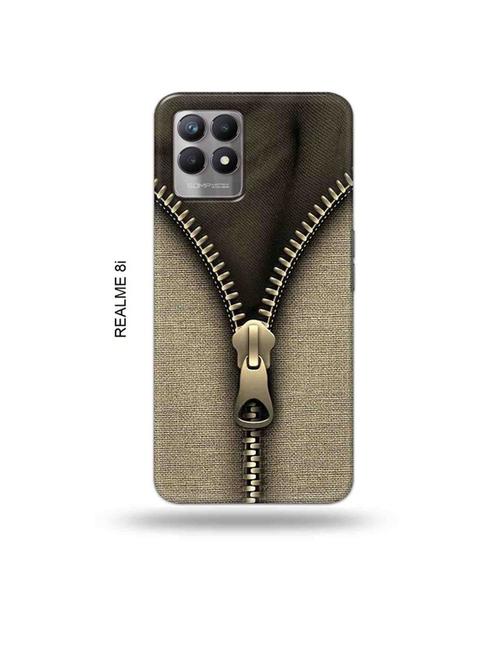 zipper back cover compatible with realme 8i, realme narzo 50 - 18995820 - Very Small Image - 1