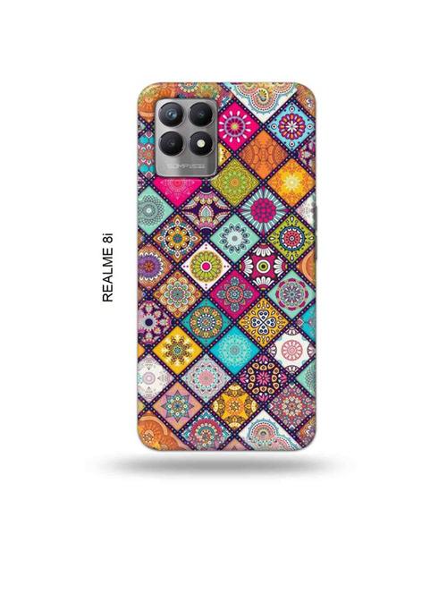aztec mix back cover compatible with realme 8i, realme narzo 50 - 18995837 - Very Small Image - 1