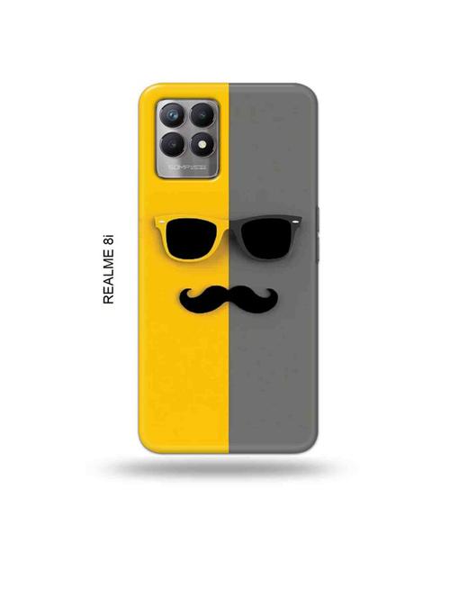 hipster back cover compatible with realme 8i, realme narzo 50 - 18995874 - Very Small Image - 1