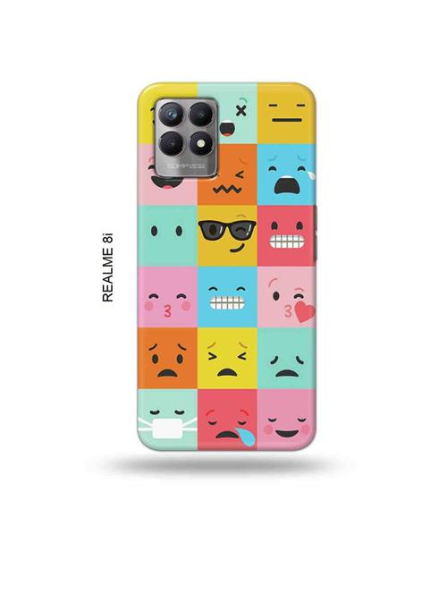 emojies back cover compatible with realme 8i, realme narzo 50 - 18995923 - Very Small Image - 1
