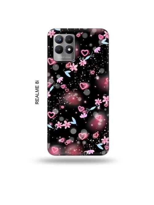 flower and hearts back cover compatible with realme 8i, realme narzo 50 - 18996007 - Very Small Image - 1