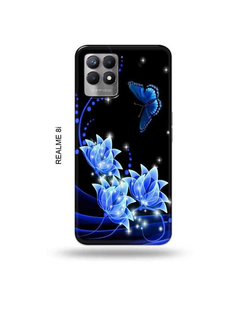 flowers back cover compatible with realme 8i, realme narzo 50 - 18996022 - Very Small Image - 1
