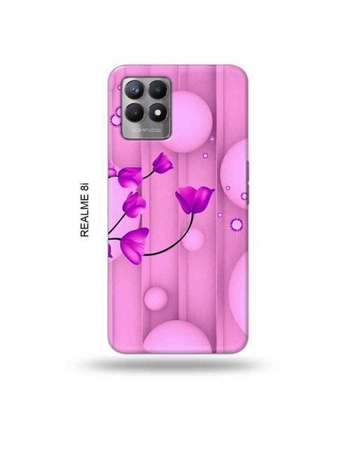 flowers back cover compatible with realme 8i, realme narzo 50 - 18996026 - Very Small Image - 1