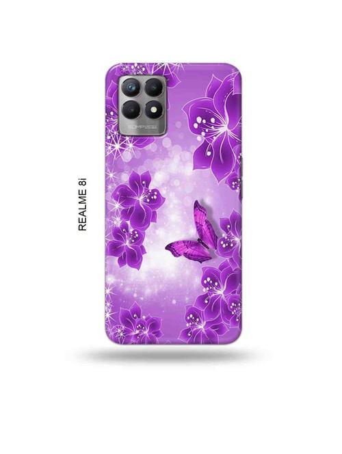 flowers back cover compatible with realme 8i, realme narzo 50 - 18996031 - Very Small Image - 1
