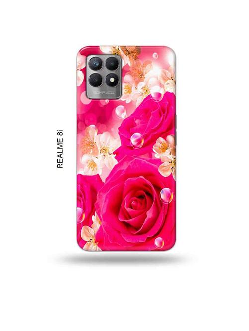flowers back cover compatible with realme 8i, realme narzo 50 - 18996032 - Very Small Image - 1