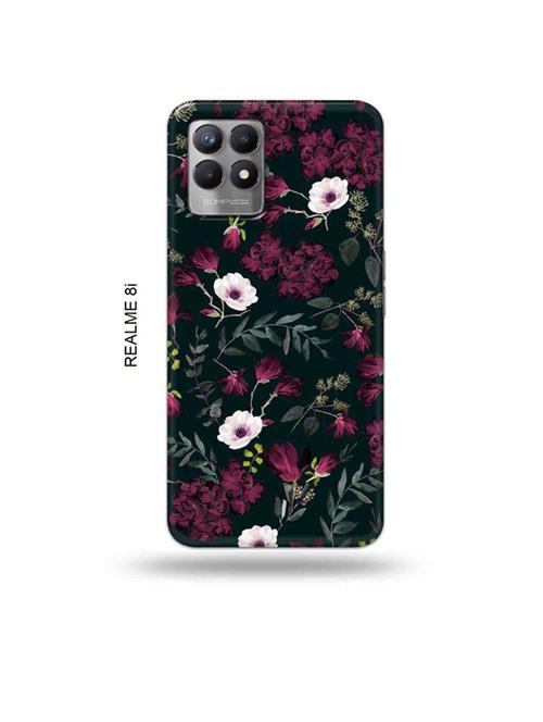 flowers back cover compatible with realme 8i, realme narzo 50 - 18996034 - Very Small Image - 1