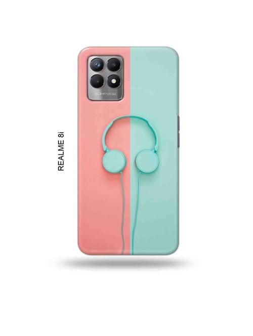 hipster headset back cover compatible with realme 8i, realme narzo 50 - 18996068 - Very Small Image - 1
