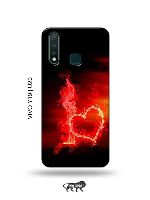 fire heart letter i back cover compatible with vivo y19, vivo u20 - 18996558 - Very Small Image - 1