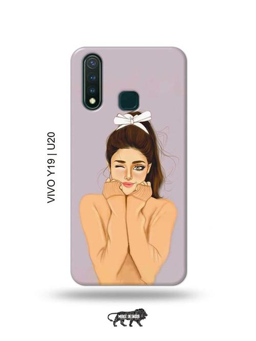 cozy girl back cover compatible with vivo y19, vivo u20 - 18996631 - Very Small Image - 1