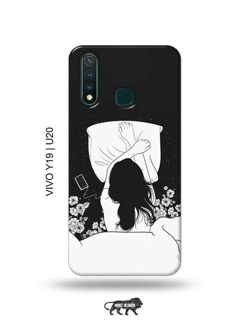 sleepy girl back cover compatible with vivo y19, vivo u20 - 18996634 - Very Small Image - 1