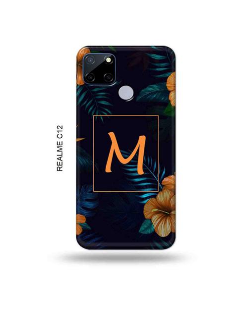 floral m back cover compatible with realme c12, c25, realme narzo 20, realme narzo 30a - 18997532 - Very Small Image - 1