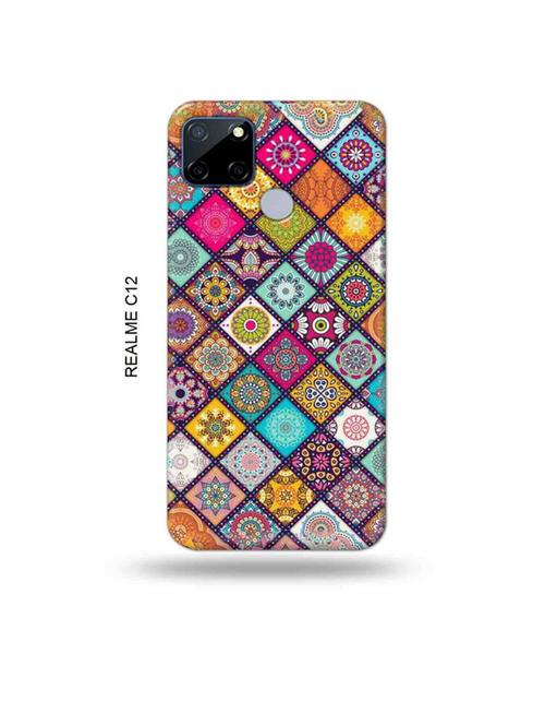 tweakymod designer printed hard case | aztec mix back cover compatible with realme c12, c25, realme narzo 20, realme narzo 30a - 18997640 - Very Small Image - 1