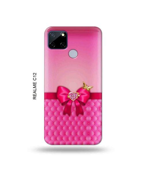 pink bow back cover compatible with realme c12, c25, realme narzo 20, realme narzo 30a - 18997725 - Very Small Image - 1