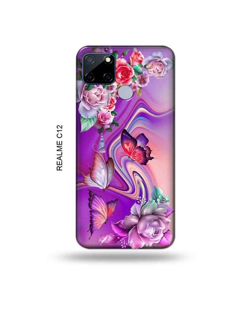 flowers back cover compatible with realme c12, c25, realme narzo 20, realme narzo 30a - 18997753 - Very Small Image - 1