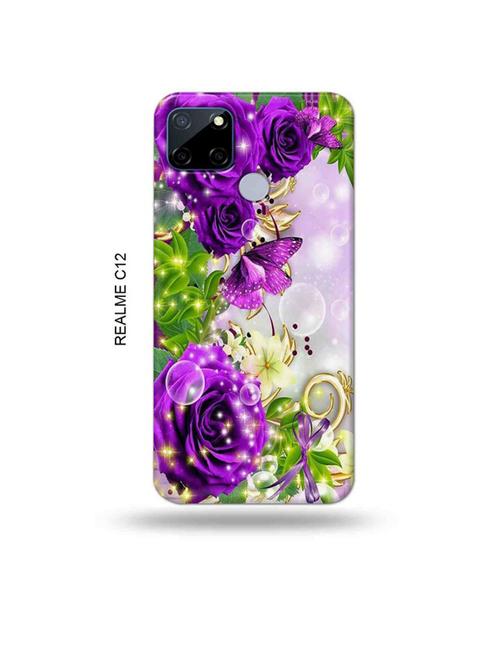 flowers back cover compatible with realme c12, c25, realme narzo 20, realme narzo 30a - 18997757 - Very Small Image - 1