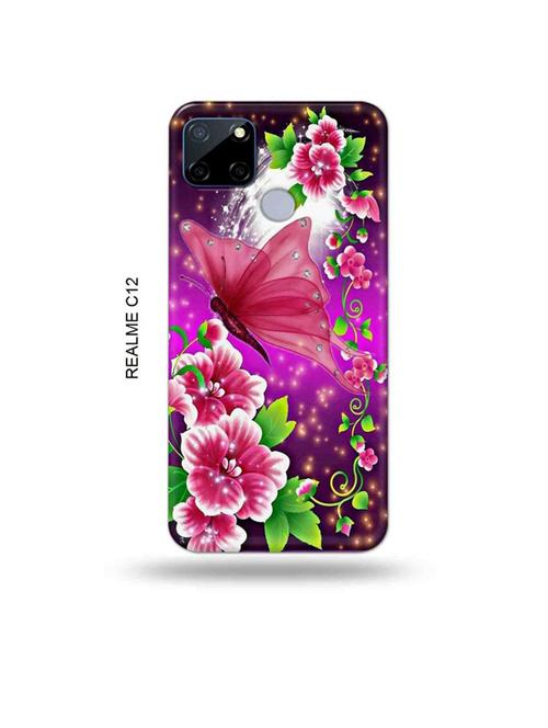 flowers back cover compatible with realme c12, c25, realme narzo 20, realme narzo 30a - 18997759 - Very Small Image - 1
