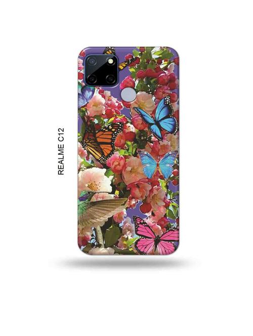 flowers back cover compatible with realme c12, c25, realme narzo 20, realme narzo 30a - 18997774 - Very Small Image - 1