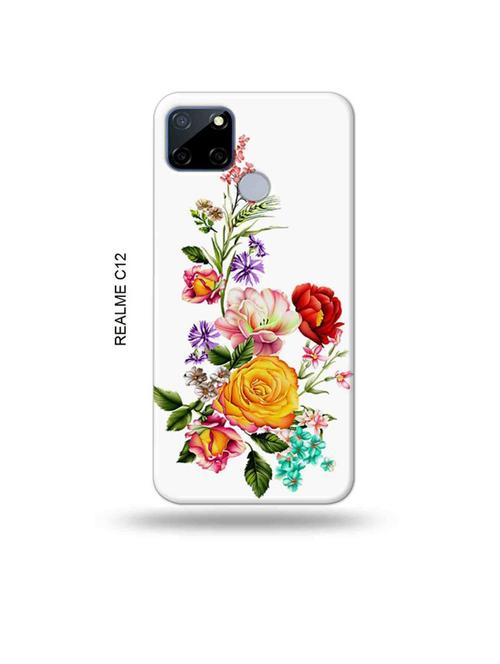 flowers back cover compatible with realme c12, c25, realme narzo 20, realme narzo 30a - 18997775 - Very Small Image - 1