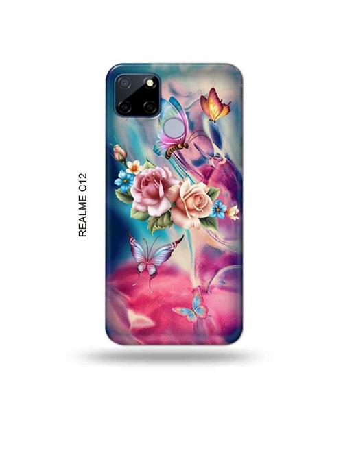 flowers back cover compatible with realme c12, c25, realme narzo 20, realme narzo 30a - 18997788 - Very Small Image - 1