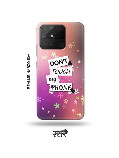 donu2019t touch my phone back cover compatible with realme narzo 50a - 18999413 - Very Small Image - 1