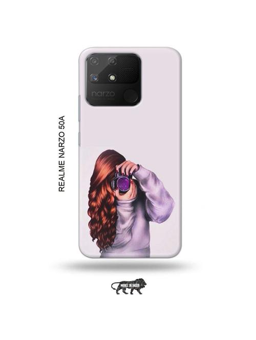 camera buff girl back cover compatible with realme narzo 50a - 18999448 - Very Small Image - 1
