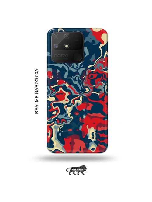 abstract red back cover compatible with realme narzo 50a - 18999475 - Very Small Image - 1