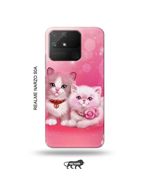 cute kitties back cover compatible with realme narzo 50a - 18999507 - Very Small Image - 1