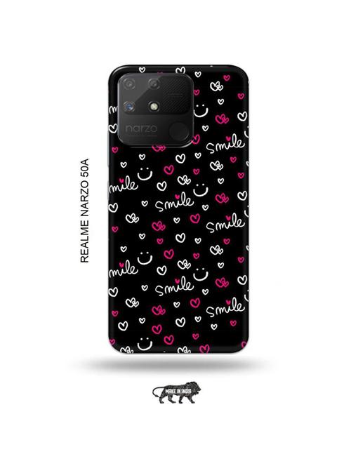 smile doodle back cover compatible with realme narzo 50a - 18999520 - Very Small Image - 1