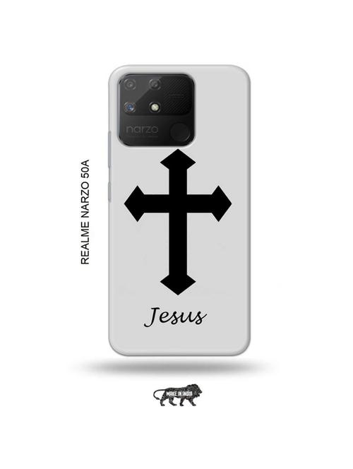 jesus cross back cover compatible with realme narzo 50a - 18999589 - Very Small Image - 1