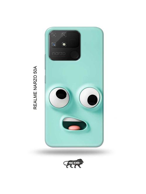 funny face emoji back cover compatible with realme narzo 50a - 18999632 - Very Small Image - 1
