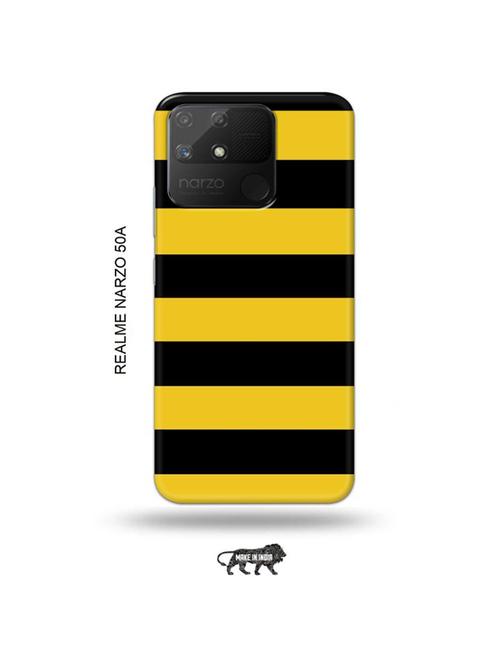 yellow strips back cover compatible with realme narzo 50a - 18999661 - Very Small Image - 1