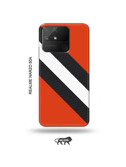 tweakymod designer printed hard case | black strips back cover compatible with realme narzo 50a - 18999668 - Very Small Image - 1